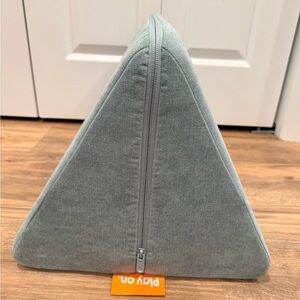 Nugget Comfort Triangle Pillow in double-brushed microsuede - color Surfside